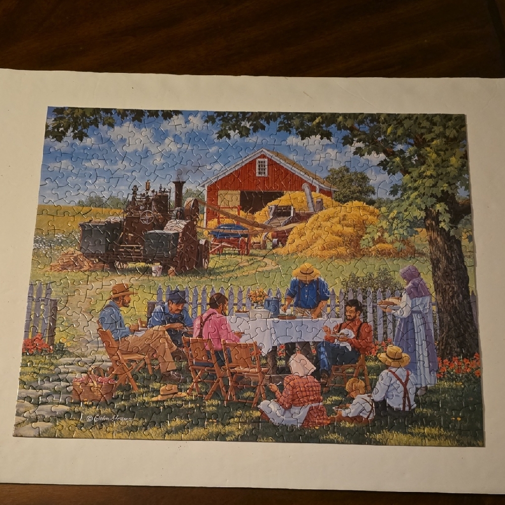 Colorful Farm Scene Jigsaw Puzzle
